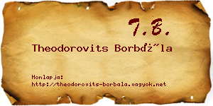 Theodorovits Borbála névjegykártya