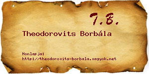 Theodorovits Borbála névjegykártya