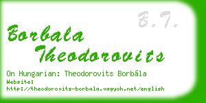 borbala theodorovits business card