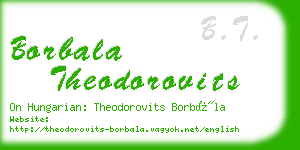 borbala theodorovits business card